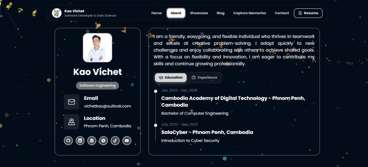 The Portfolio of Kao Vichet: Engineering Practical Solutions